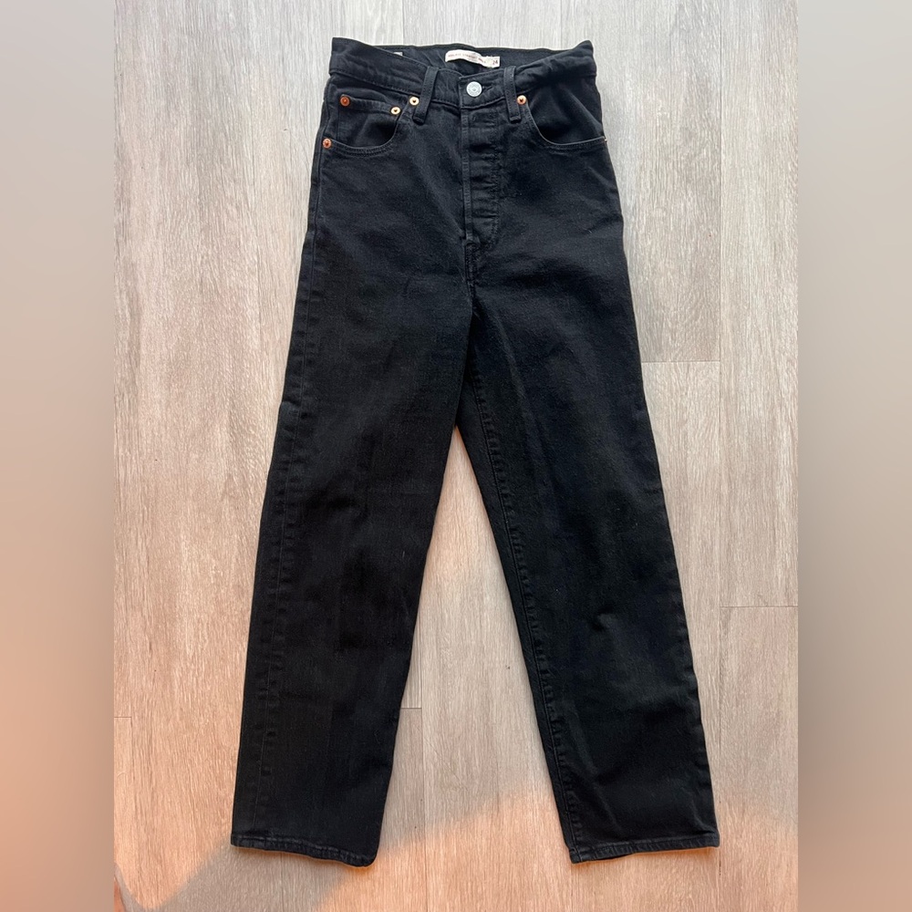 Levi’s Ribcage Straight Ankle Black Jeans
